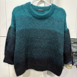 Caroline Constas mohair wool blend color block sweater